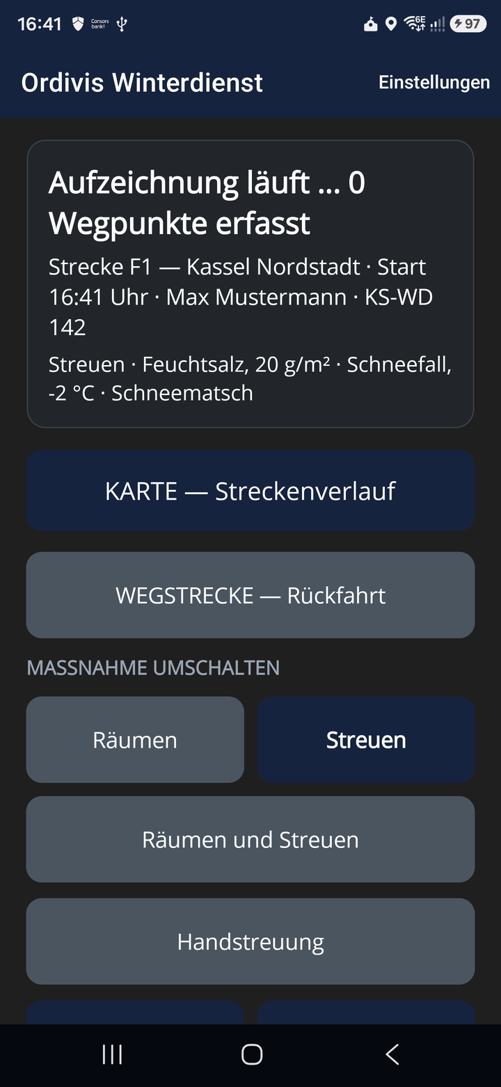 Aufzeichnung läuft